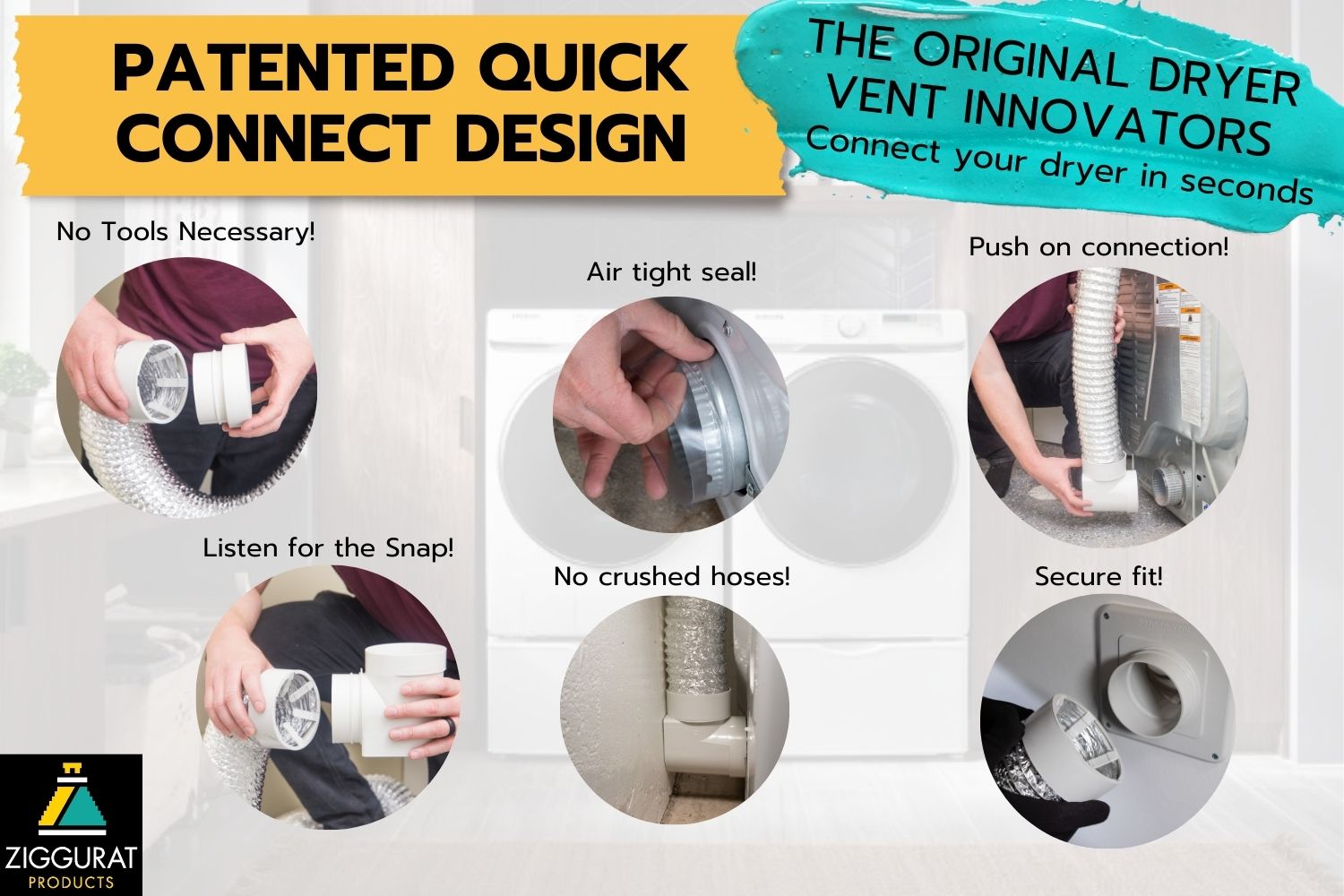 Snap to Vent Quick Connect Dryer 90 Elbow