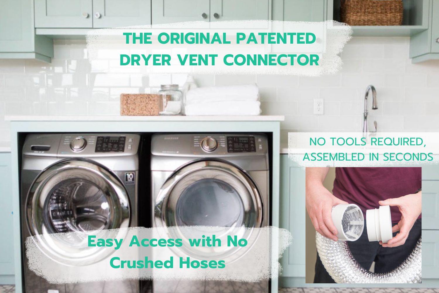 Snap To Vent Straight Quick Connect Dryer | STV-S - Ziggurat Products