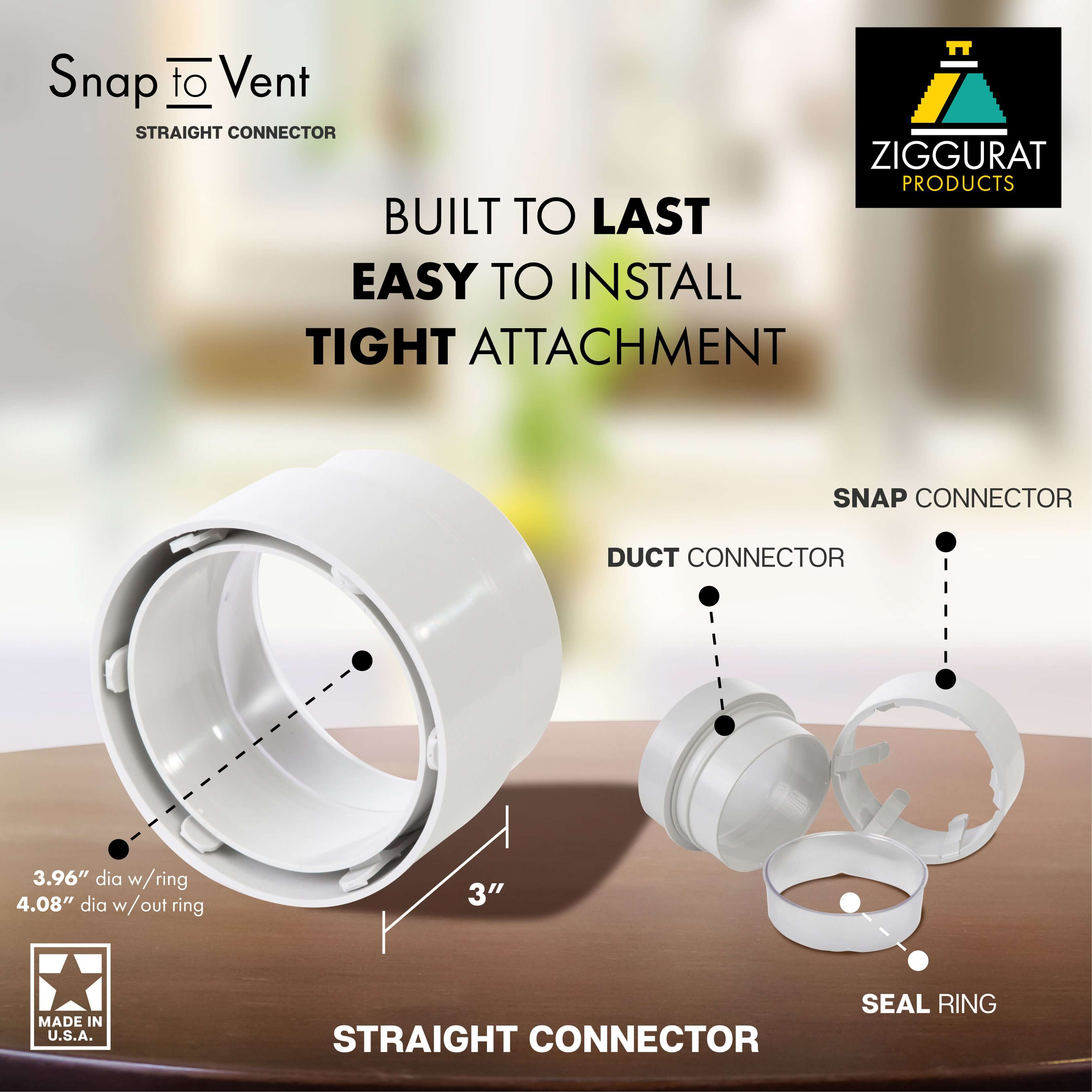 Snap To Vent Straight Quick Connect Dryer STV-S